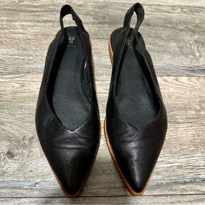 FRYE Kenzie Sling Back, black leather